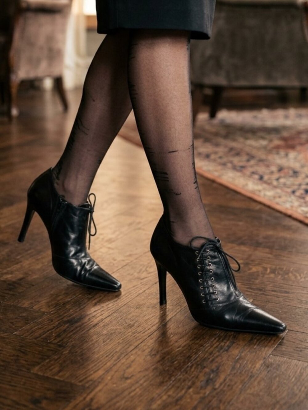 Pegabo Witchy Leather Lace Up Booties Made in Spain